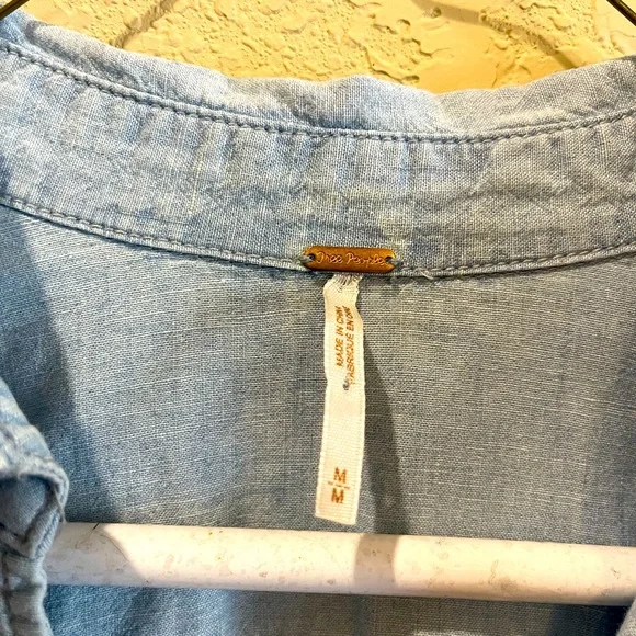 Free People ready or not Chambray Rumi Pullover - Picture 6 of 6